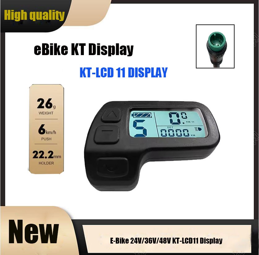 E-Bike 5pin 24V/36V/48V KT-LCD11 Display Power Speed Meter Control Panel WP AAU