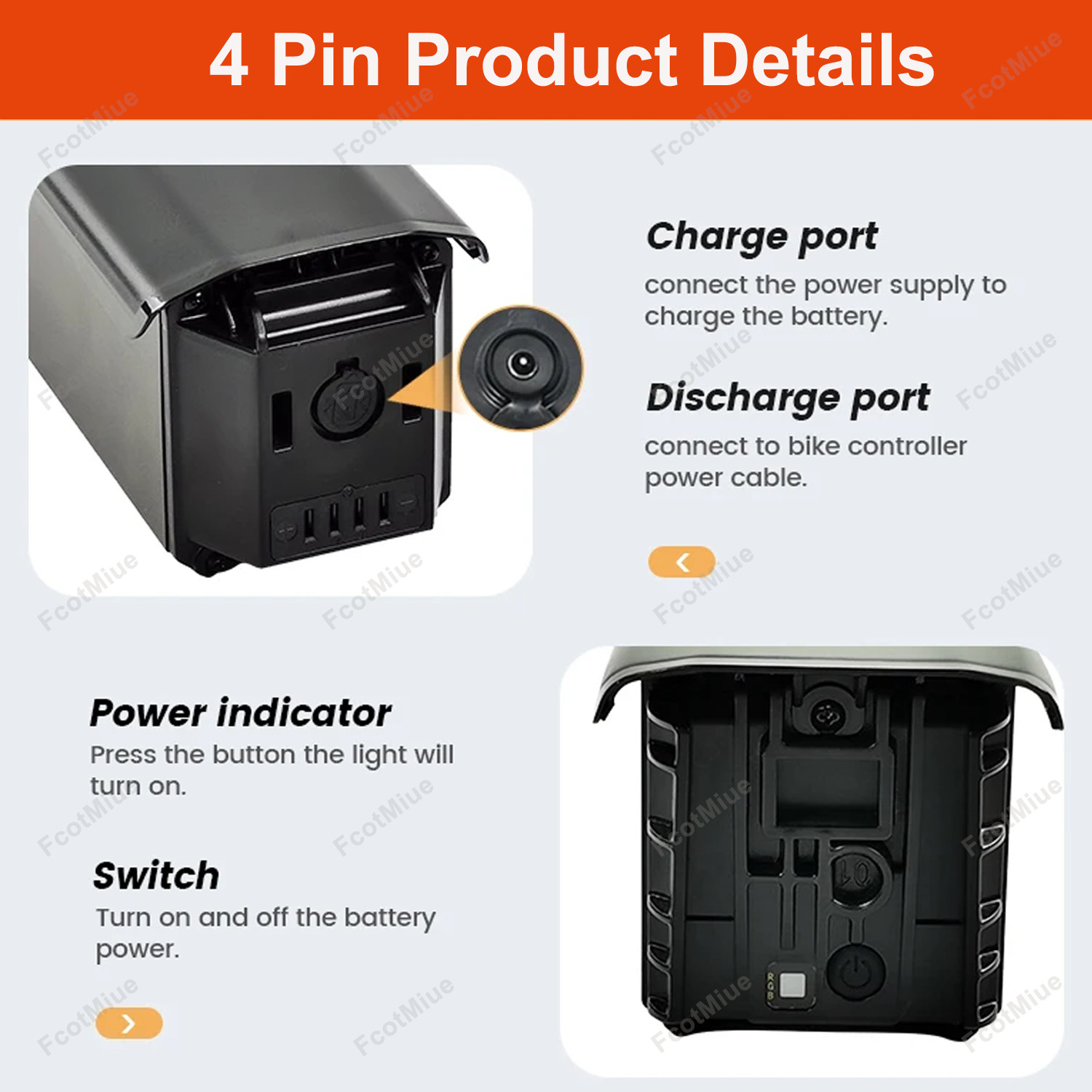 Ebike Battery 48V 52V 17.5Ah for Velowave Ghost RANGER GRACE Biktrix Juggernaut