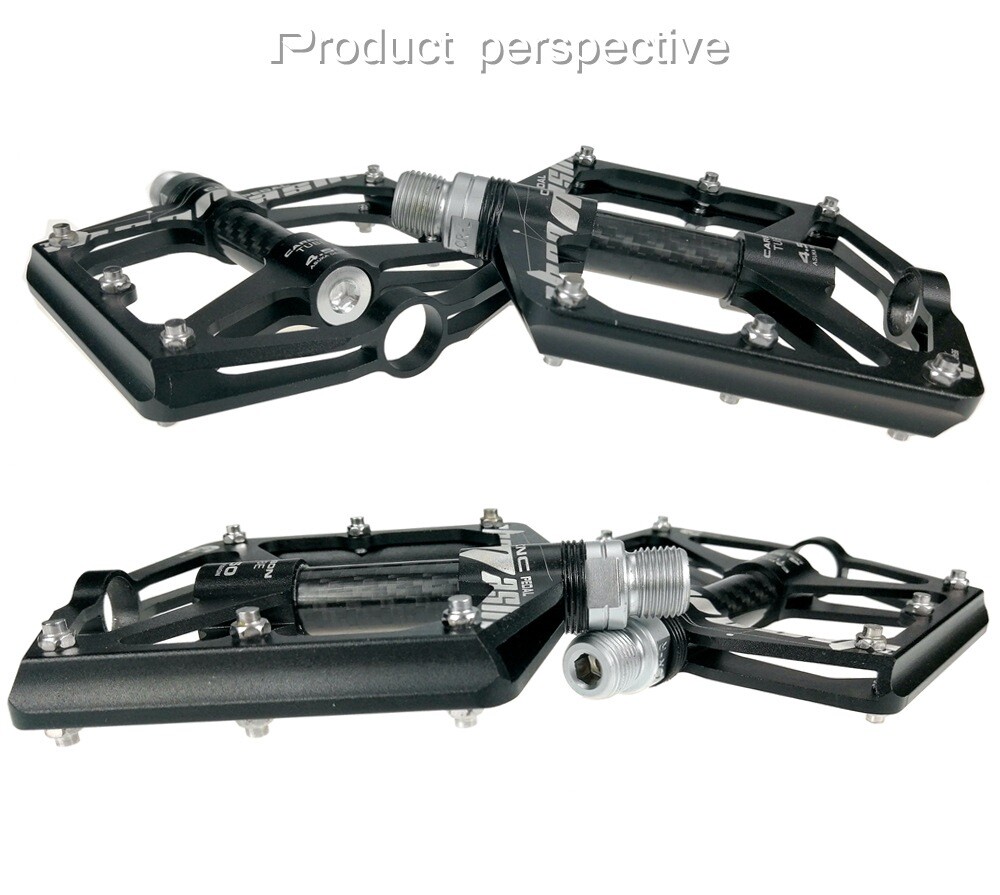 Aluminum Carbon Road MTB Mountain Bike XC AM Bicycle Pedal 3 Bearing Flat Pedals