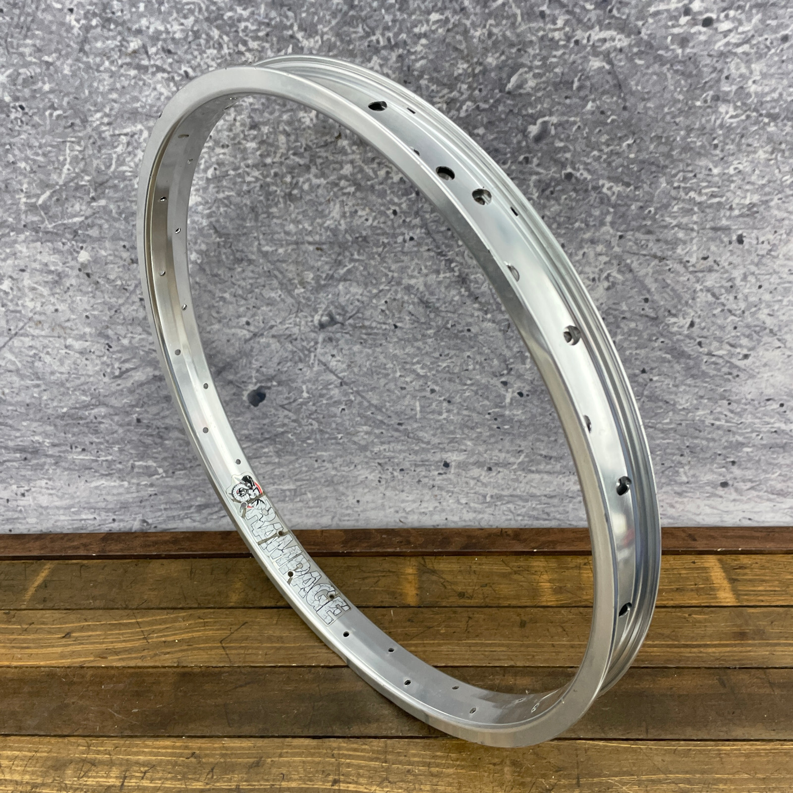 Stolen Brand Rampage BMX Rim 36h 20 in Silver Street Park Hoop 36 Hole Dents