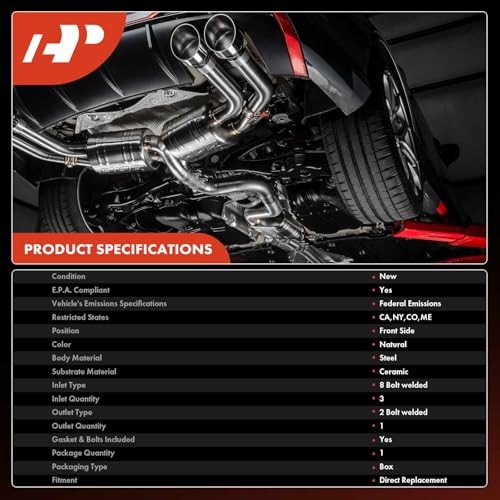 Front Exhaust Manifold Catalytic Converter with Gasket Kit Direct-Fit