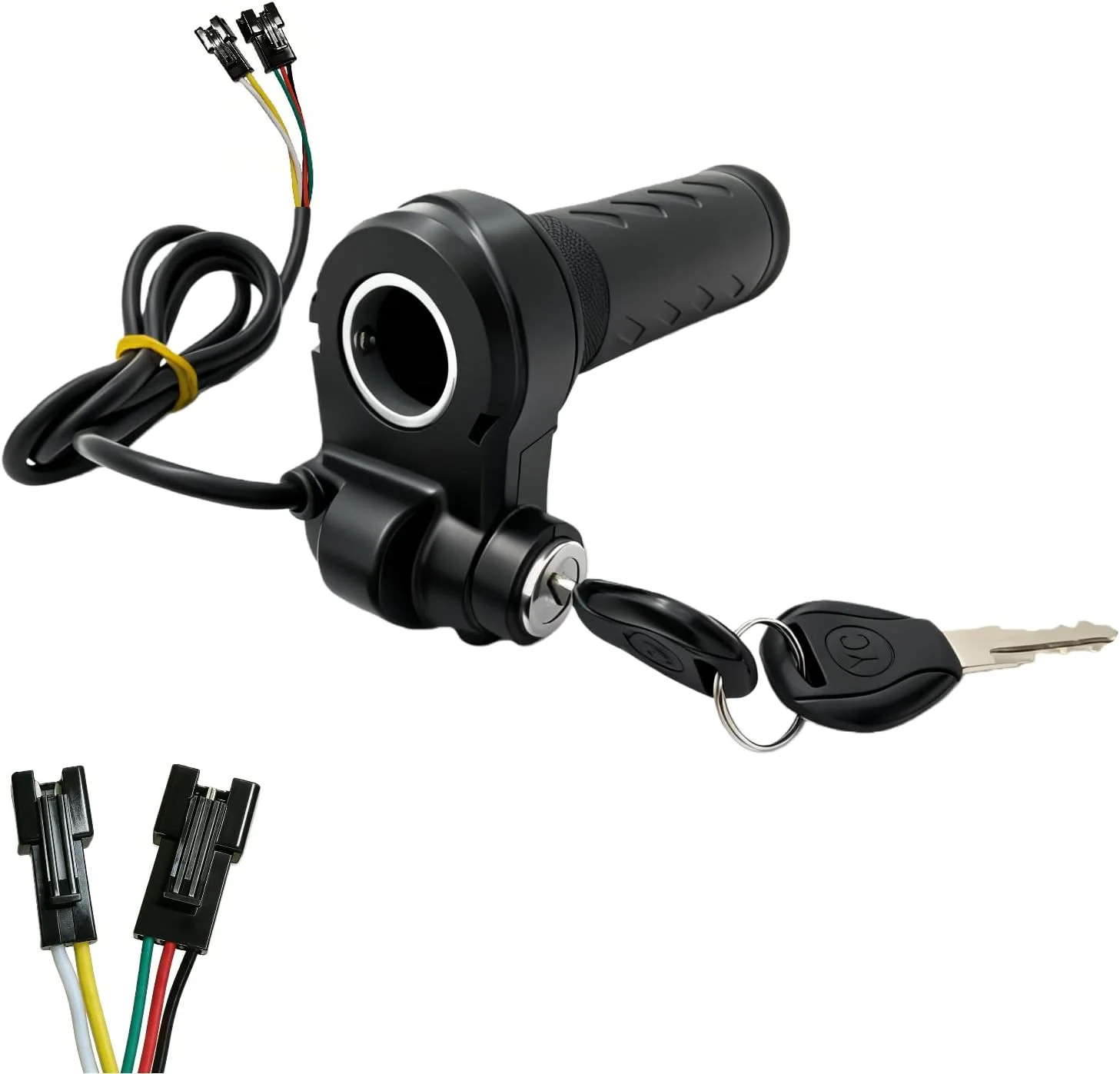 Full Twist Throttle for Ridstar Q20, 3-Pin Waterproof Ebike Throttle Grip with 2