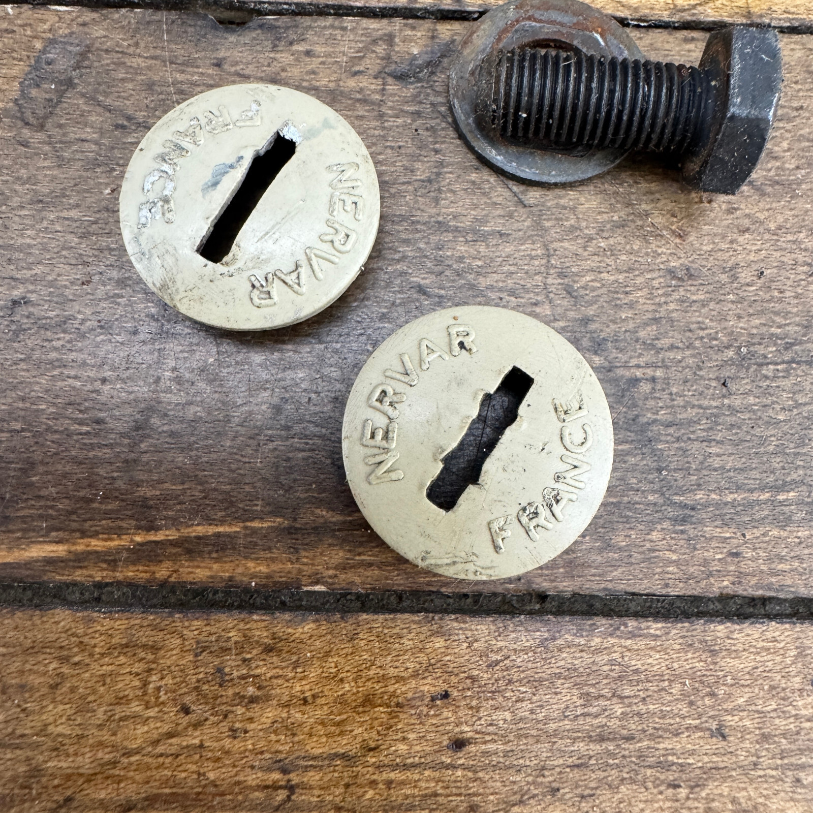 Vintage Nervar Dust Cap Set Crank Arm Fixing Bolt 1970s 1980s France Eroica