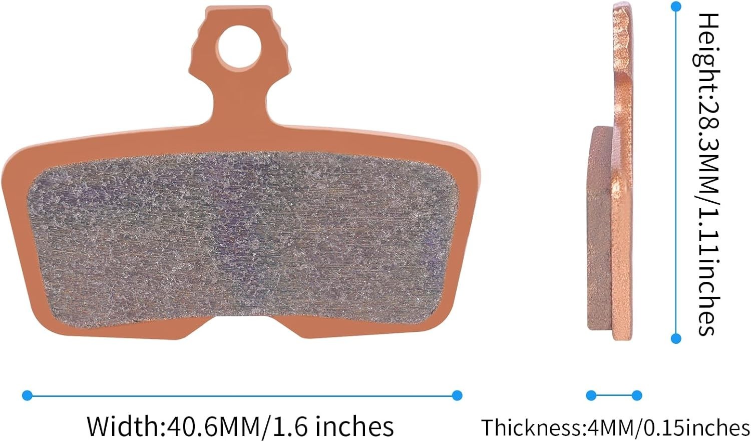 4-Piston Sintered Metal MTB Bike Brake Pads Compatible with SRAM Code,Code R,…