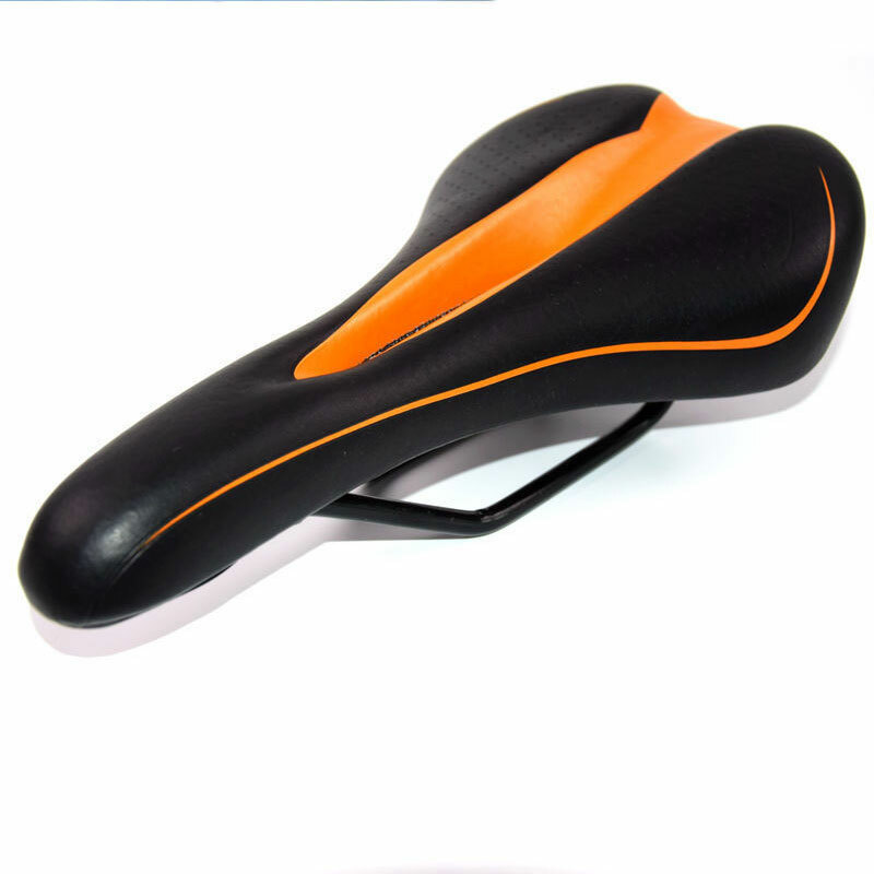 Bicycle Bike Saddle Hollow Soft Comfort MTB Saddle Seat Orange Road Cushion Pad