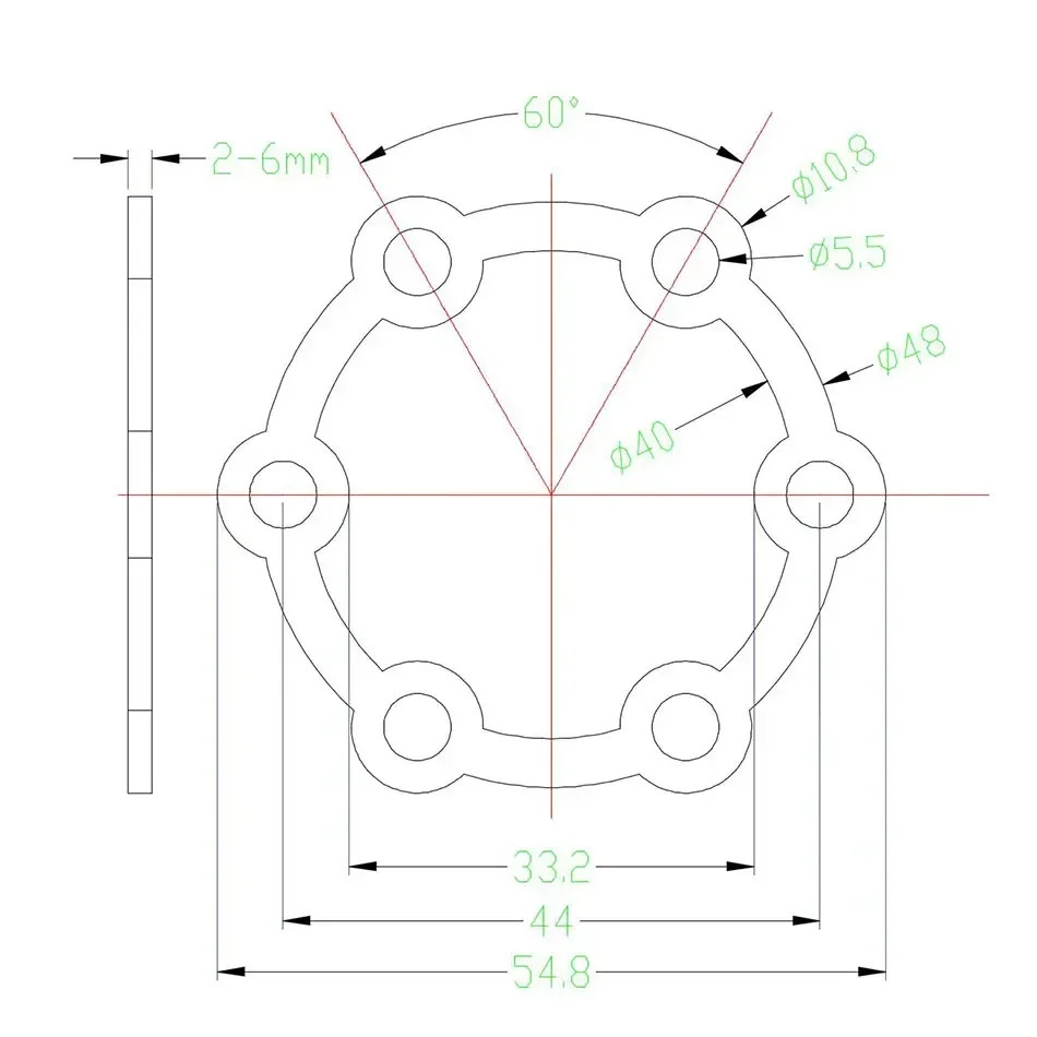 Electric Scooter Brake Disc 3 Gaskets Bicycle 6 Holes 2 Washers 4 Hub 5Mm Flower