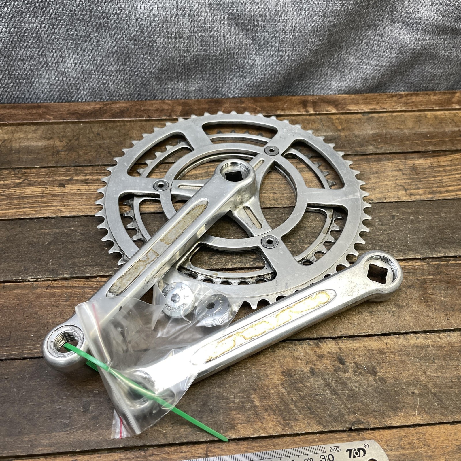 Vintage Specialites TA Professional Crankset 170mm Double 52/42t Caps 3 Arm