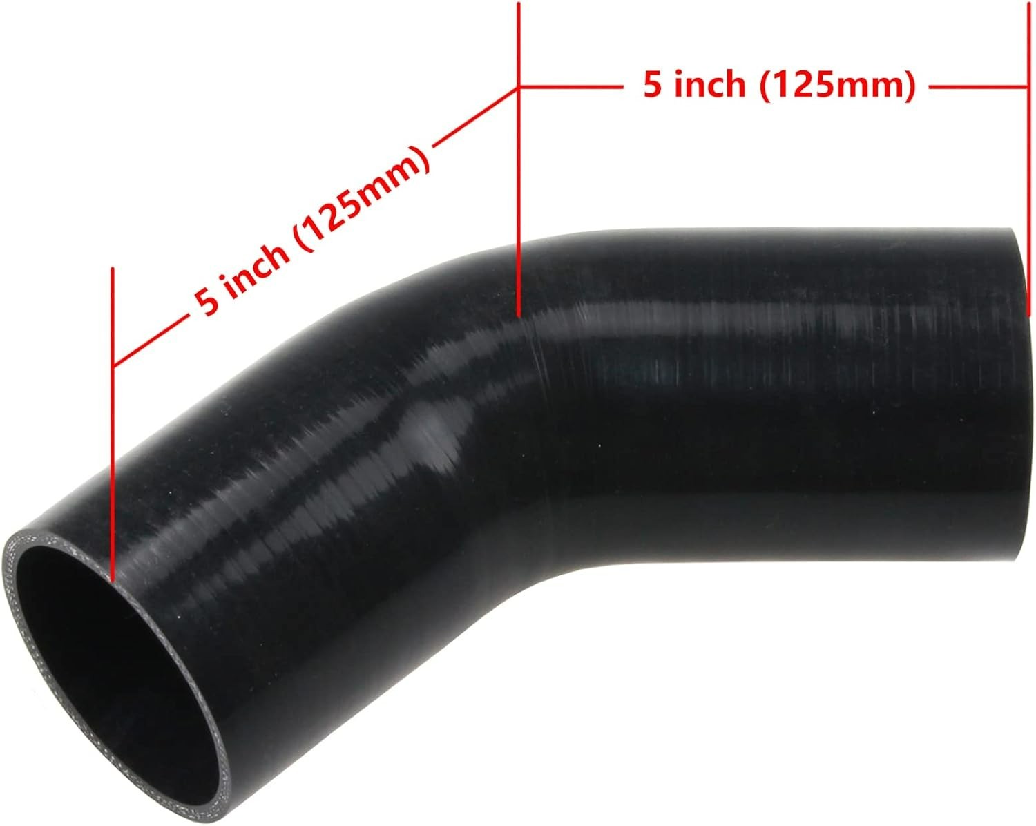 45 Degree Elbow ID: 3″ 76mm 4-Ply 5mm Thickness High Performance Silicone Hos…