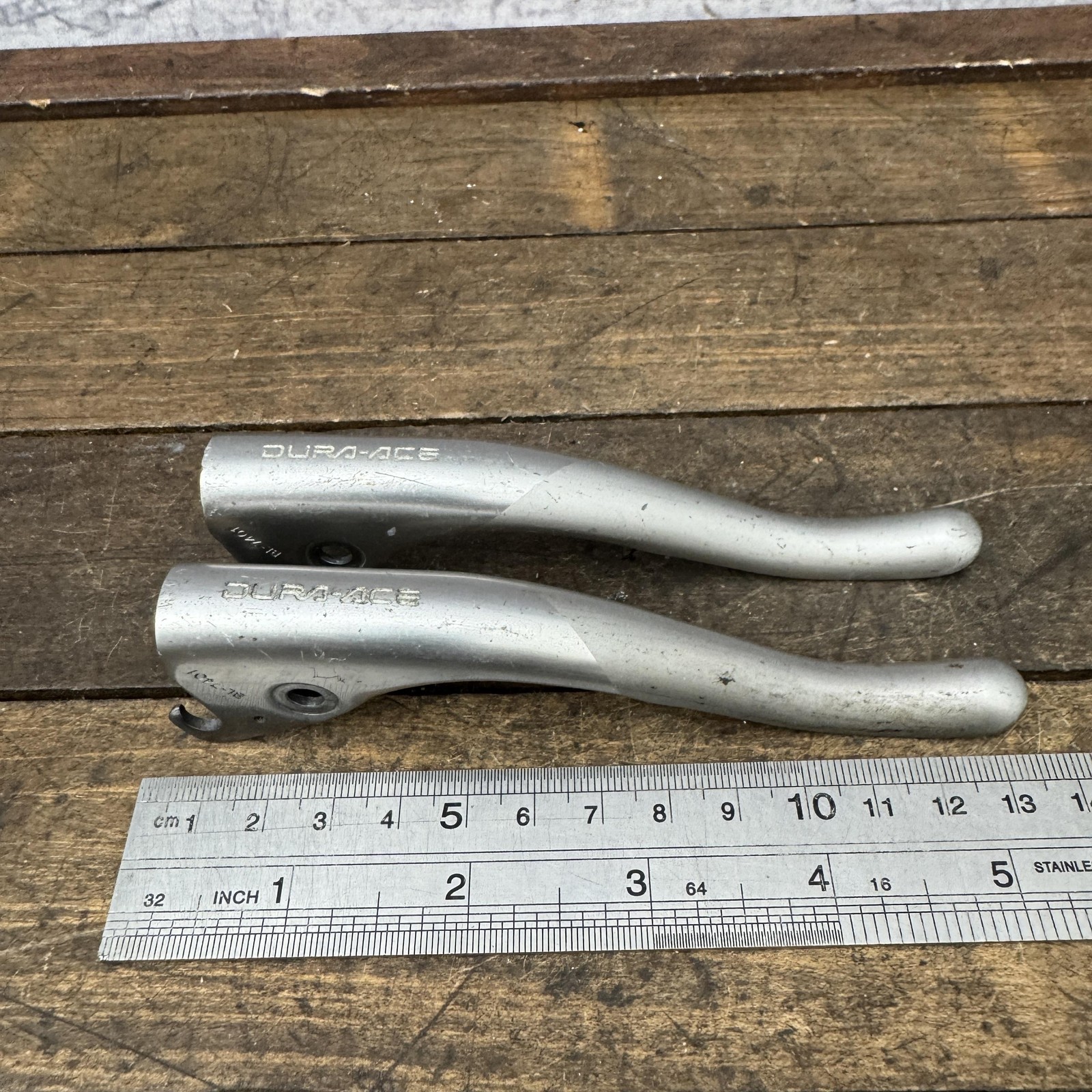 Vintage Shimano Dura-Ace BL-7401 Brake Lever Blades Pair Silver Parts Only