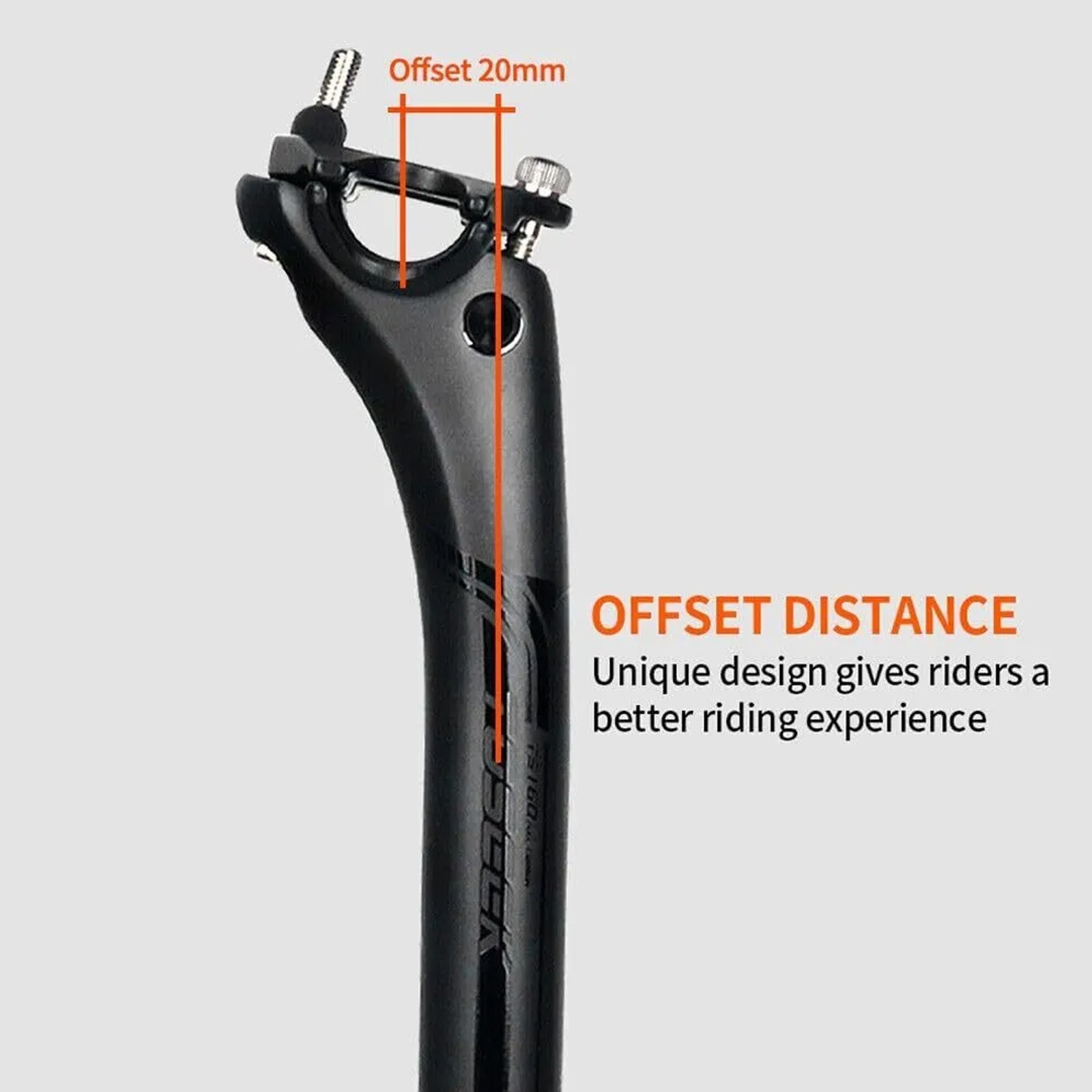 Carbon Fiber Bicycle Tube Offset 20mm Seatpost Cycling Bike Seat Post 30.8 mm