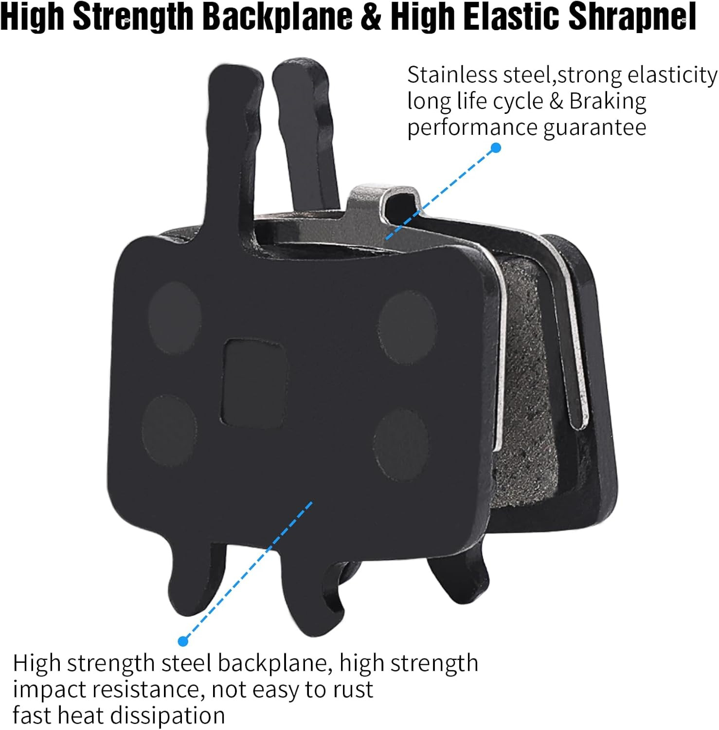 4 Pairs Bike Disc Brake Pads Compatible for SRAM Avid BB7 Juicy 3 Juicy 5 Juicy