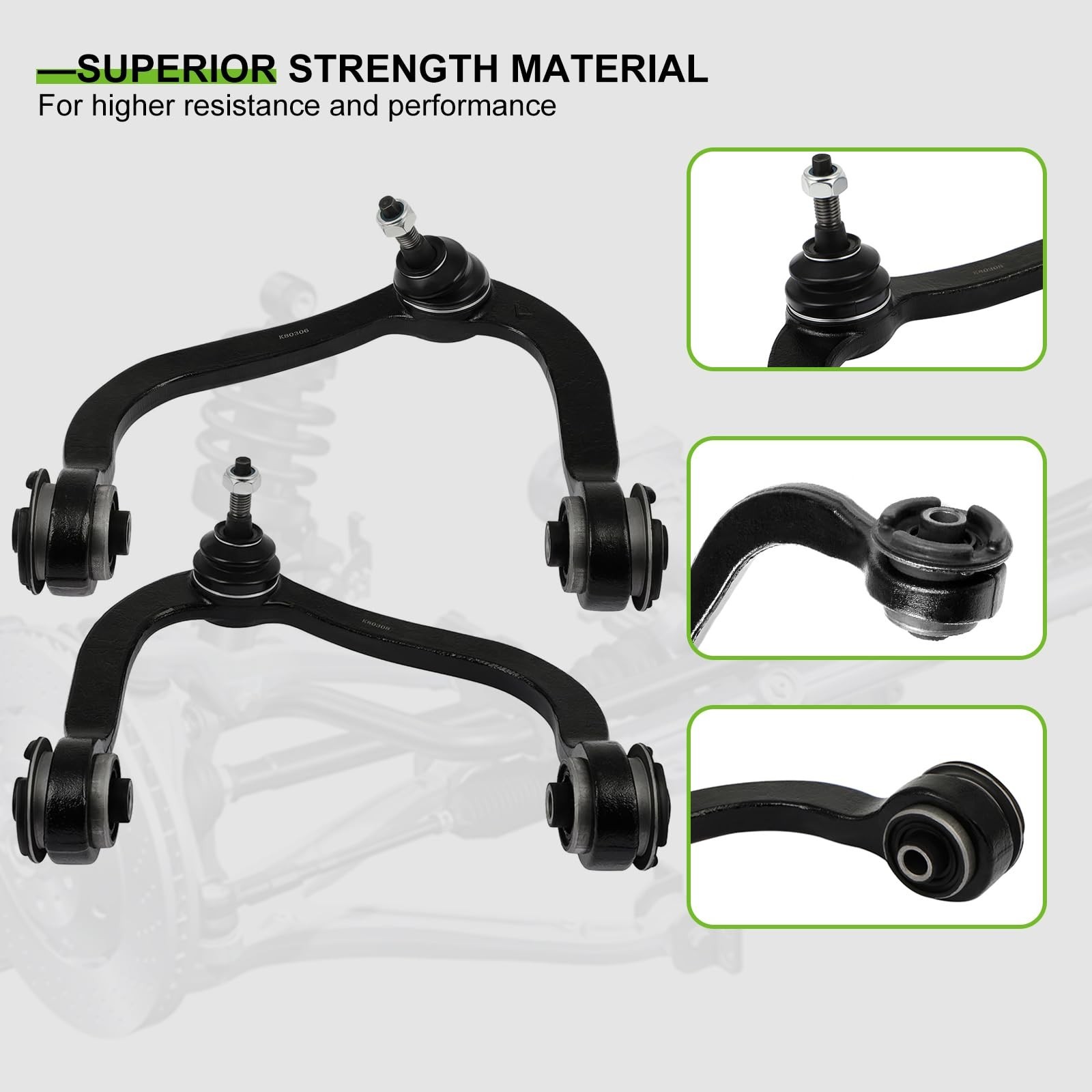 SCITOO 8pcs 2WD Front Suspension Kit Upper Control Arms Lower Ball Joints Swa…