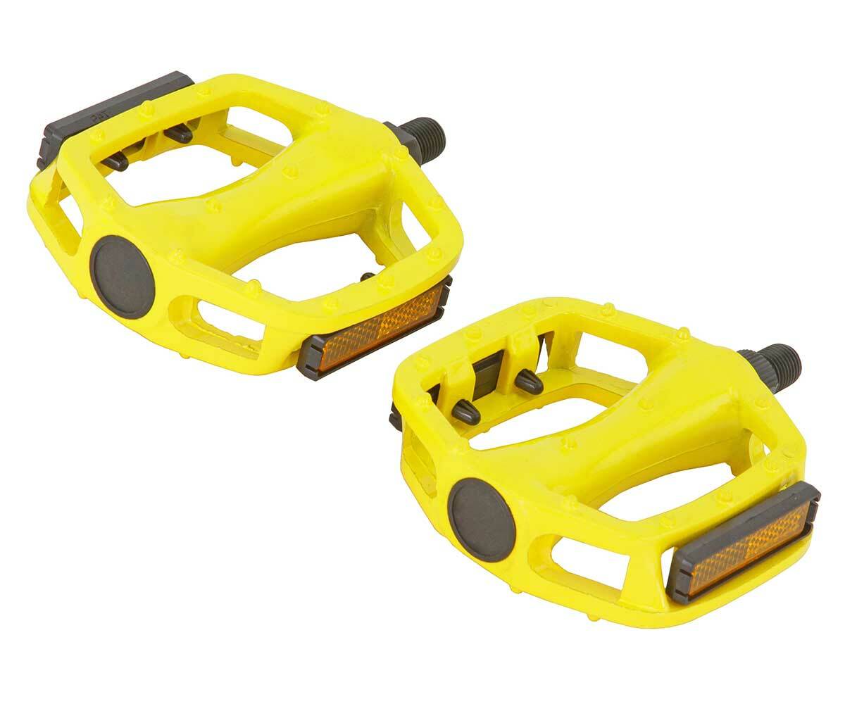 YELLOW Platform Bike Pedals 1/2″ Fixed Gear Track BMX MTB Cruiser Fixie Bicycle