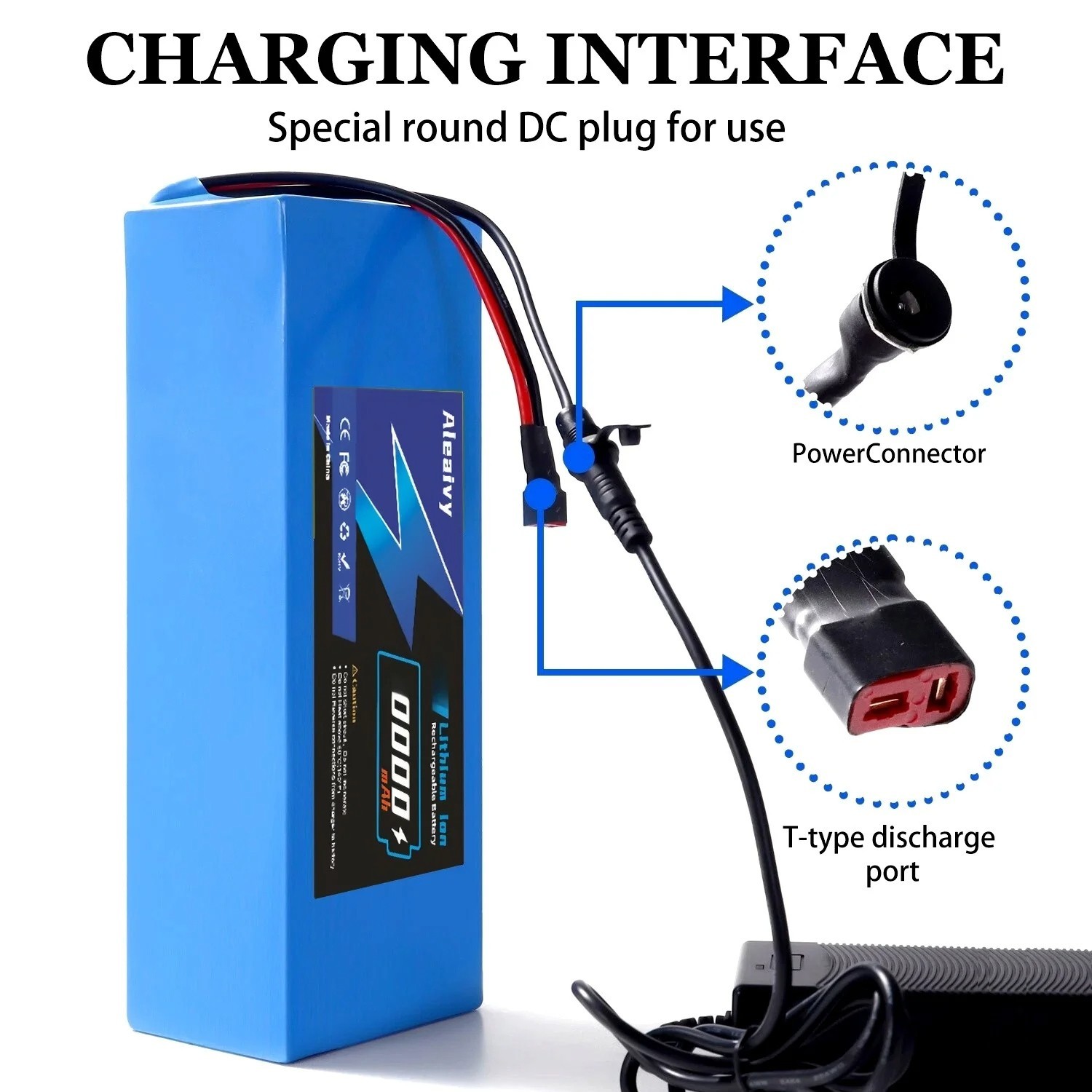 48V 20Ah Lithium-ion Battery Pack with BMS Replacement Battery for 500W