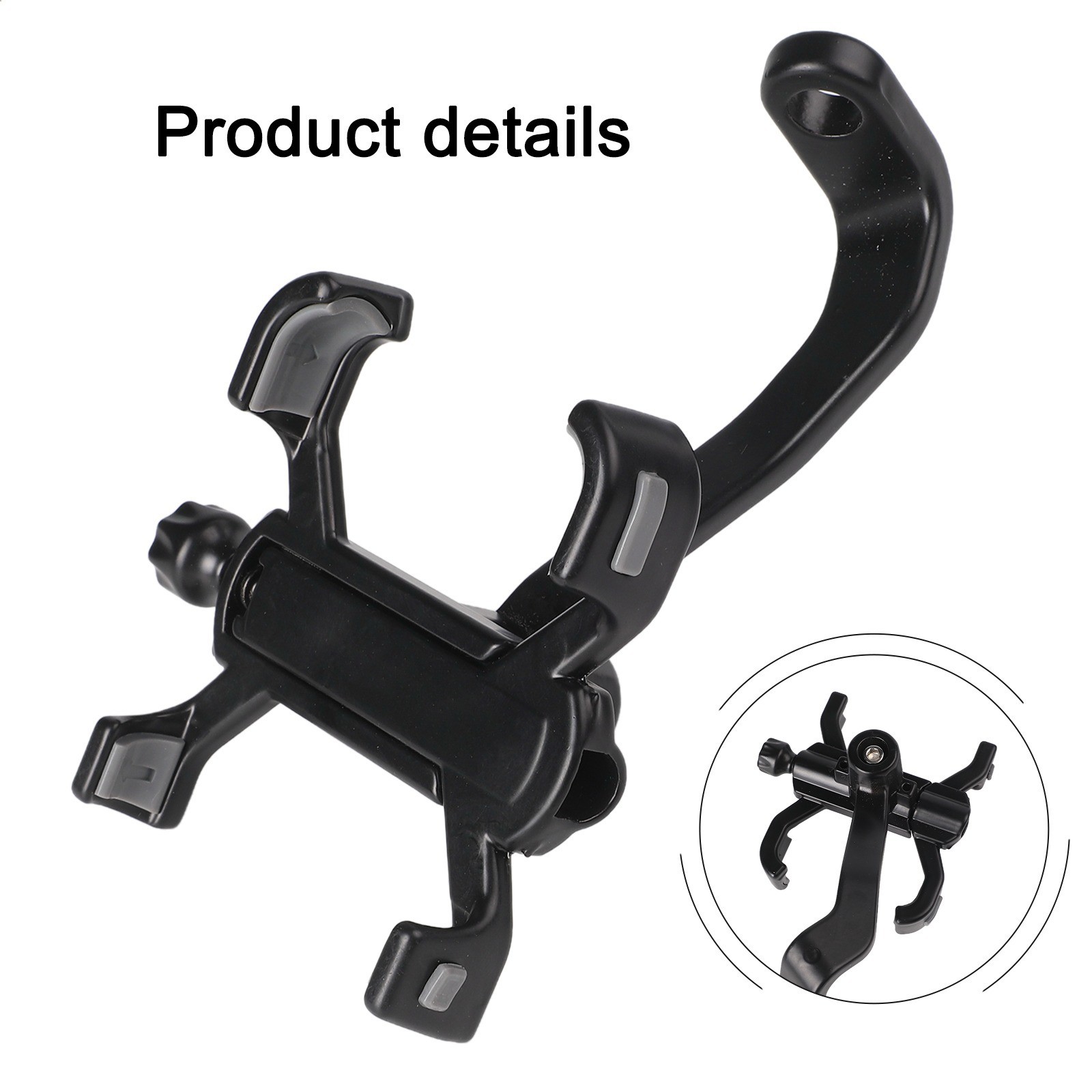 Motorcycle Phone Holder Sturdy Aluminum Alloy Adjustable Viewing Angle