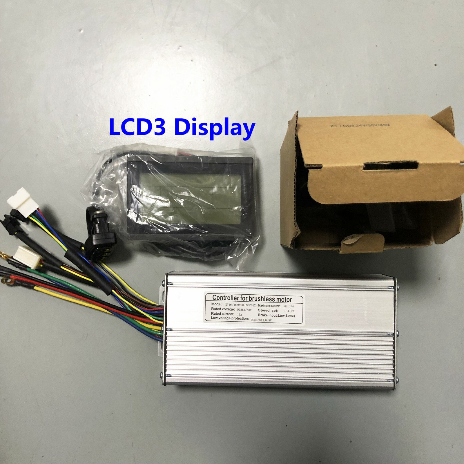 36V/48V 30A KT Brushless DC Motor Controller Ebike+KT-LCD8H/KT-LCD3 Display