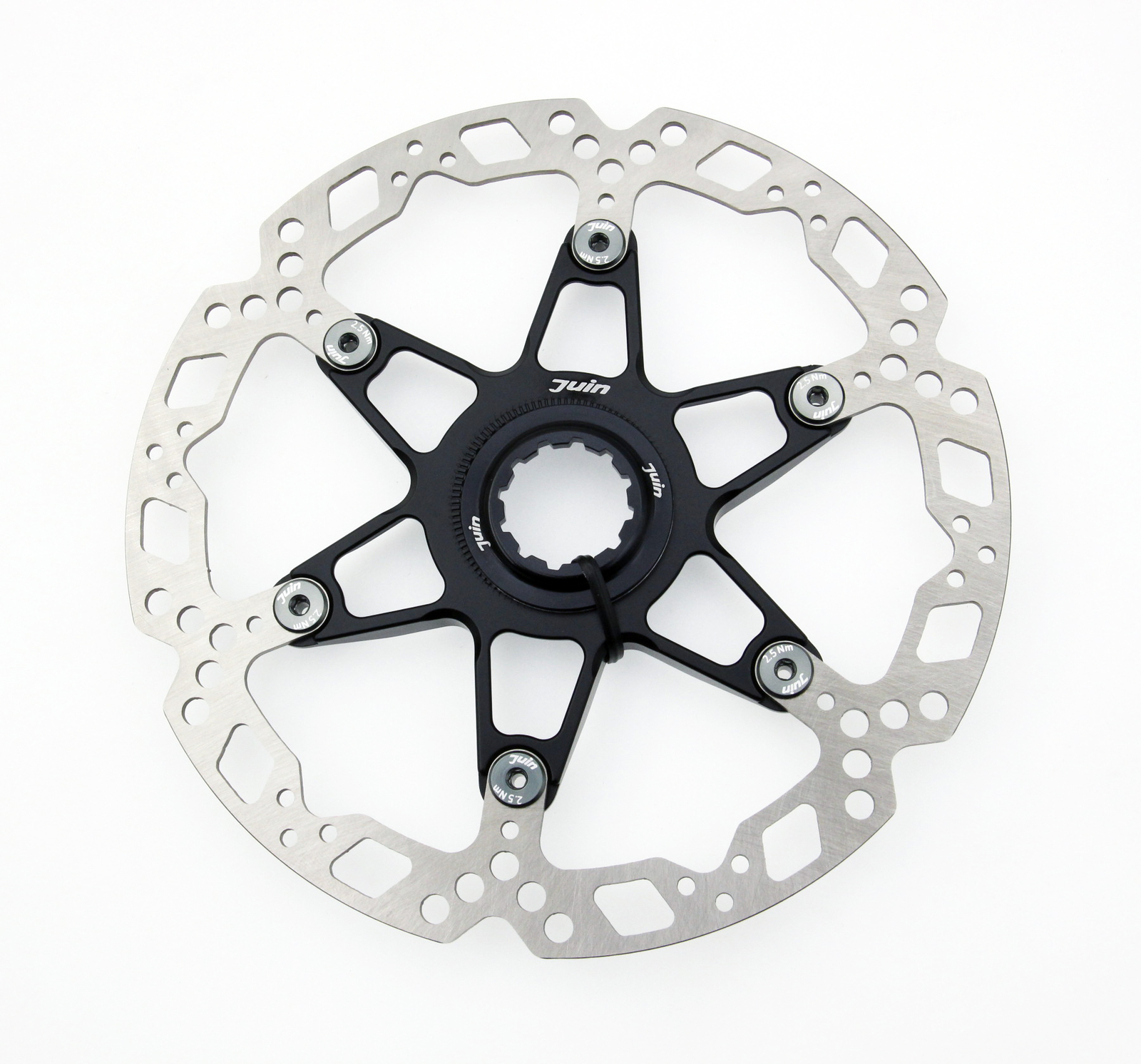 Juin Tech RT01 Black Centerlock Floating Rotors 160/140mm Pair Road Bike Upgrade