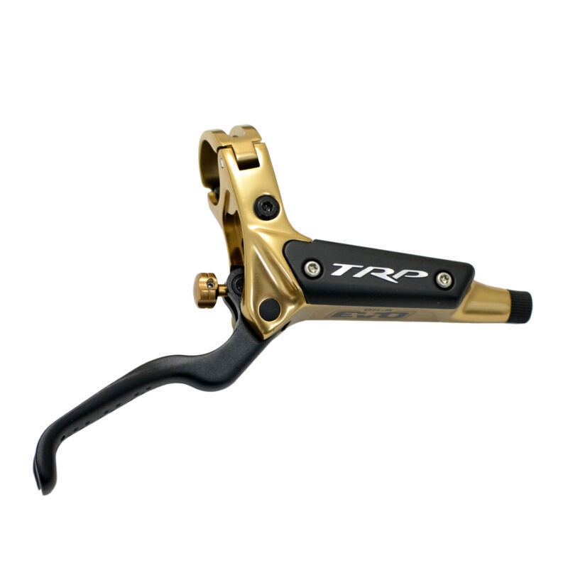 TRP DHR EVO HD-M846 Hydraulic Disc Brake Set 4-Piston Caliper Front + Rear Gold