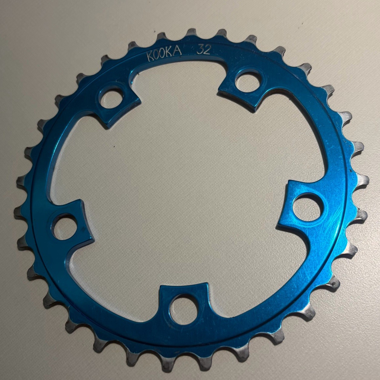 Kooka 32T Blue Anodized Chainring 94 BCD USA Vintage MTB