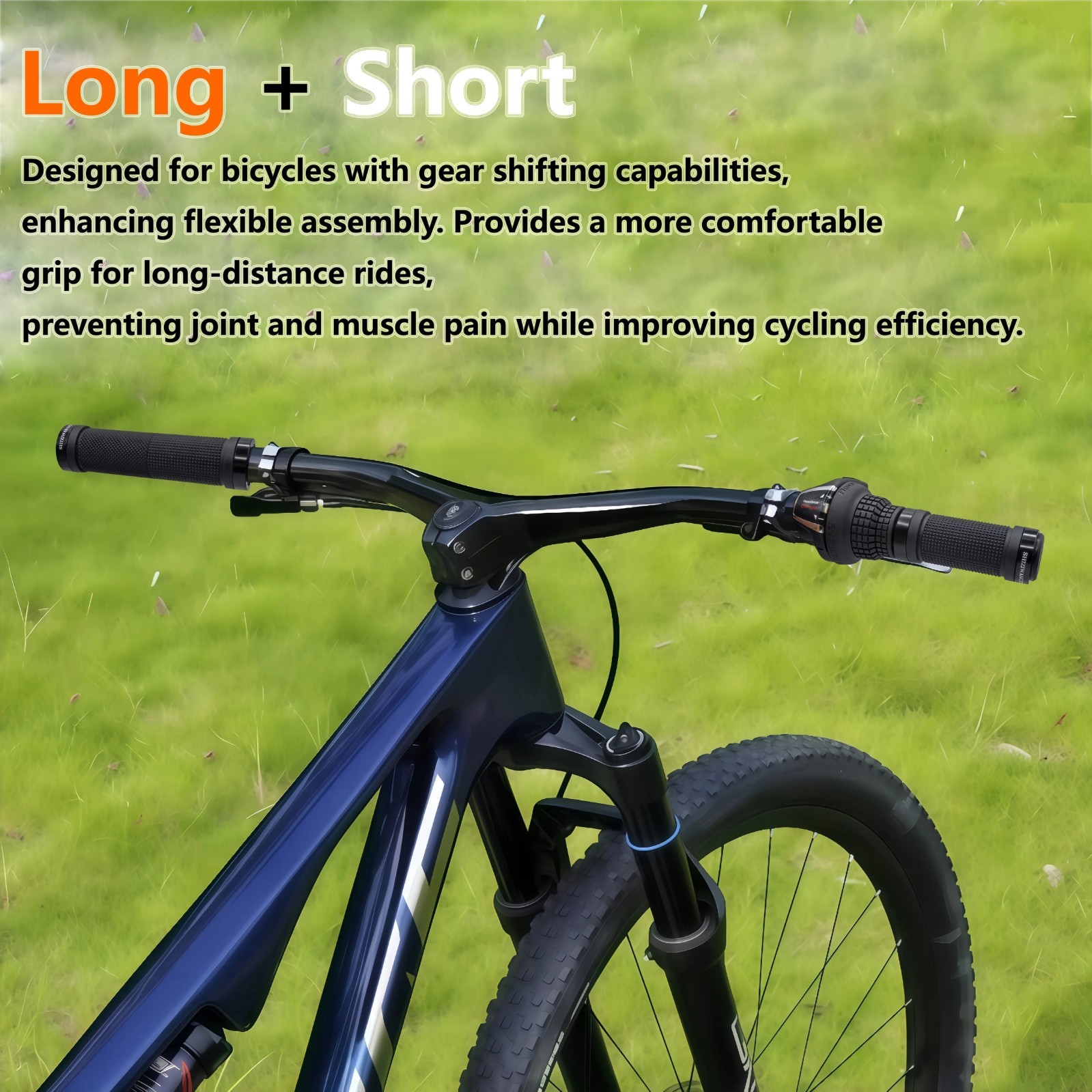 SHIZIWANGRI MTB Bike Grips Ergonomic Rubber Anti Skid Handlebar Covers