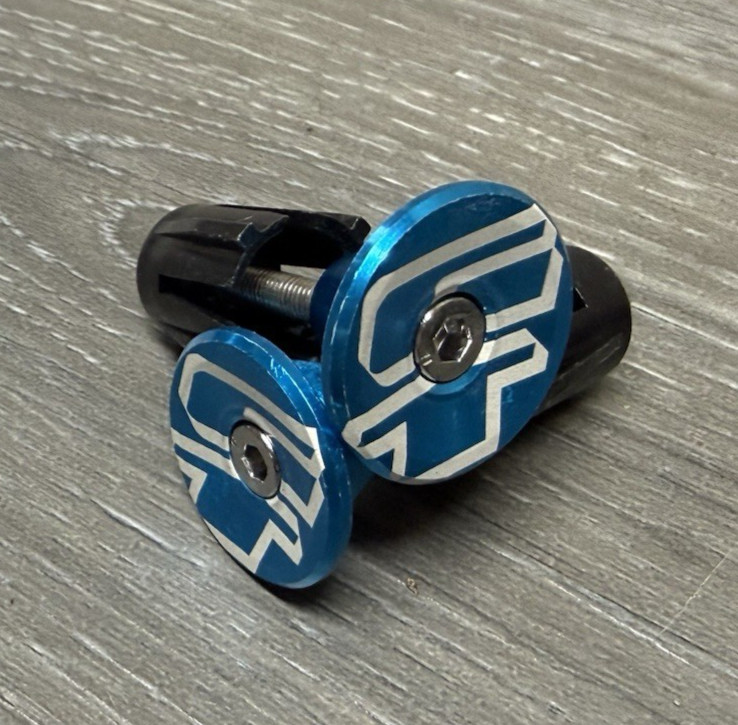 GT Mid School Repop Bicycle Bike Handlebar Bar End Plugs Light Blue Mountain BMX