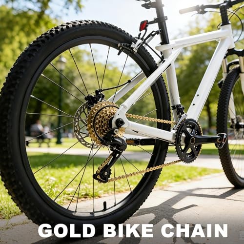 6/7/8/9/10/11/12 Speed Bike Chain – High-Strength, Durable & Gold-9-Speed