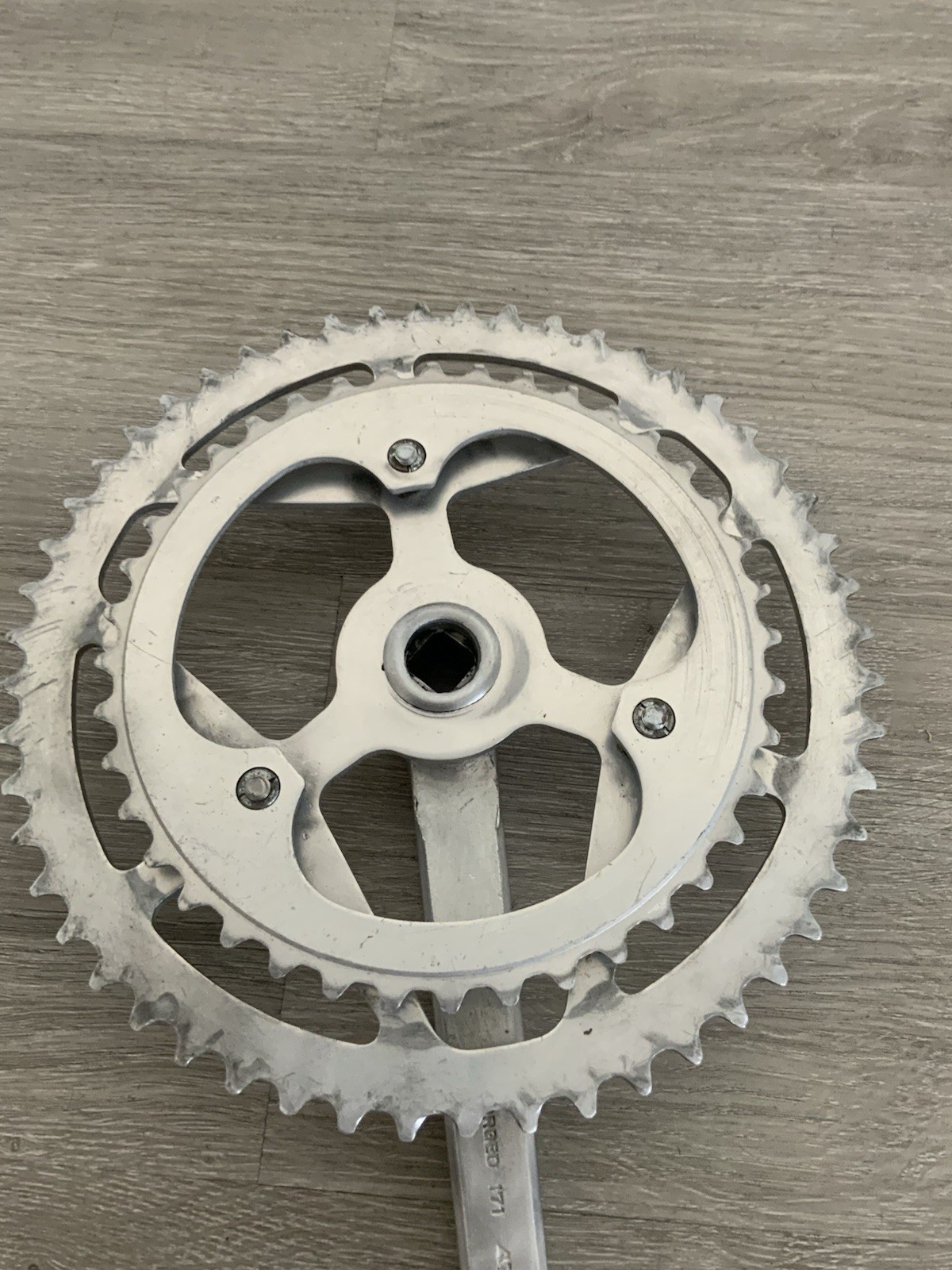 SUGINO MAXY CRANK SPIDER WITH RINGS 171 MM DOUBLE 5,6,7 SPEED SQUARE TAPER 9/16