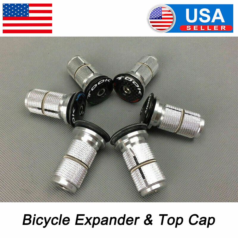 TOOK Carbon Fiber Top Cap Mountain Road Bike Aluminum Expander Stem Fork 1-1/8″