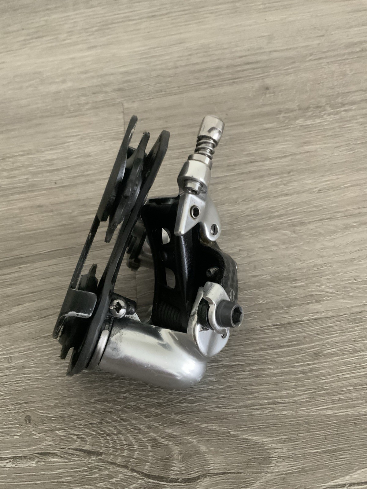 CAMPAGNOLO RECORD TITANIUM REAR DERAILLEUR CARBON TITANIUM 10 OR 9 SPEED
