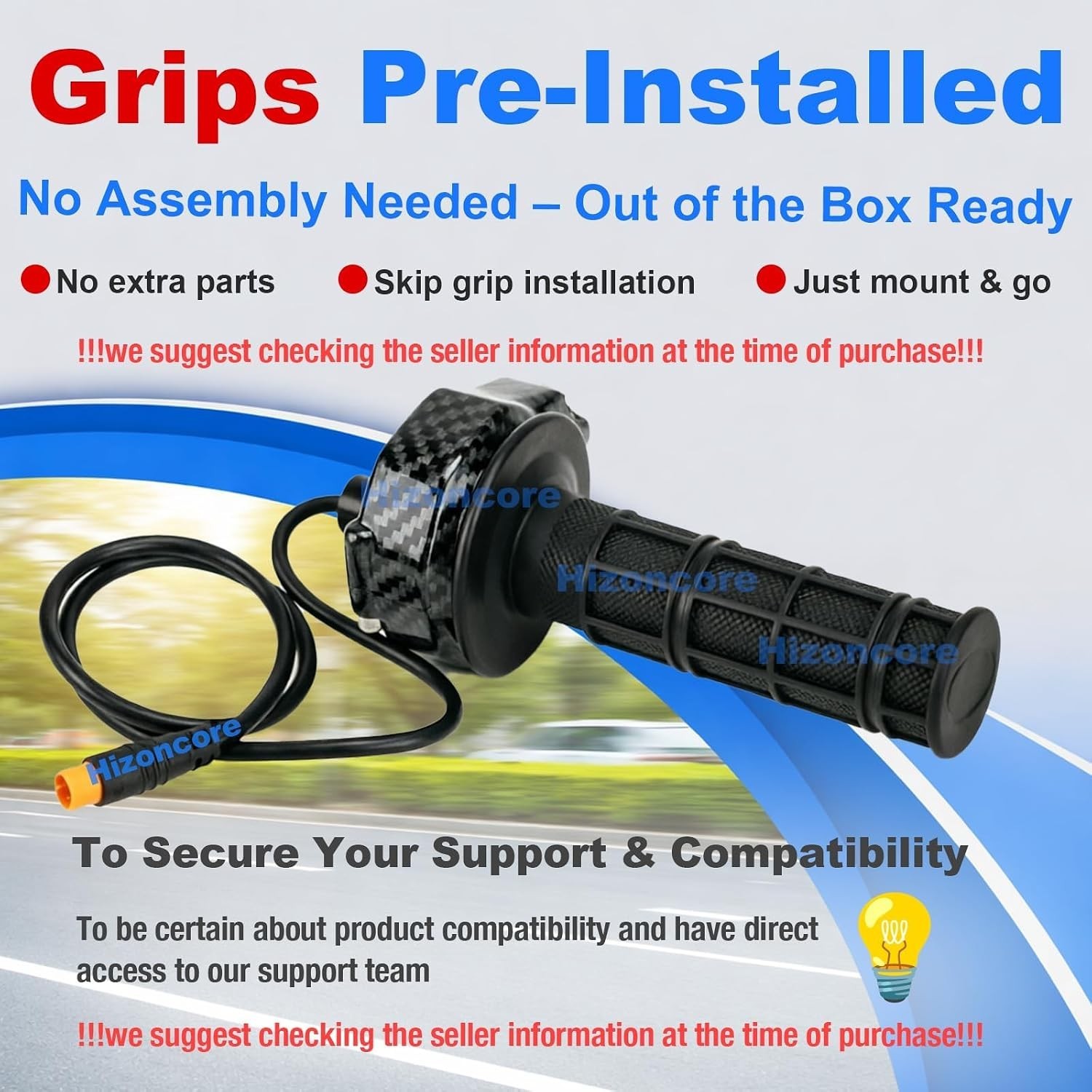 Ebike Full Twist Throttle for Macfox, 3 Pin Surron Style Throttle Grip Kit 12…