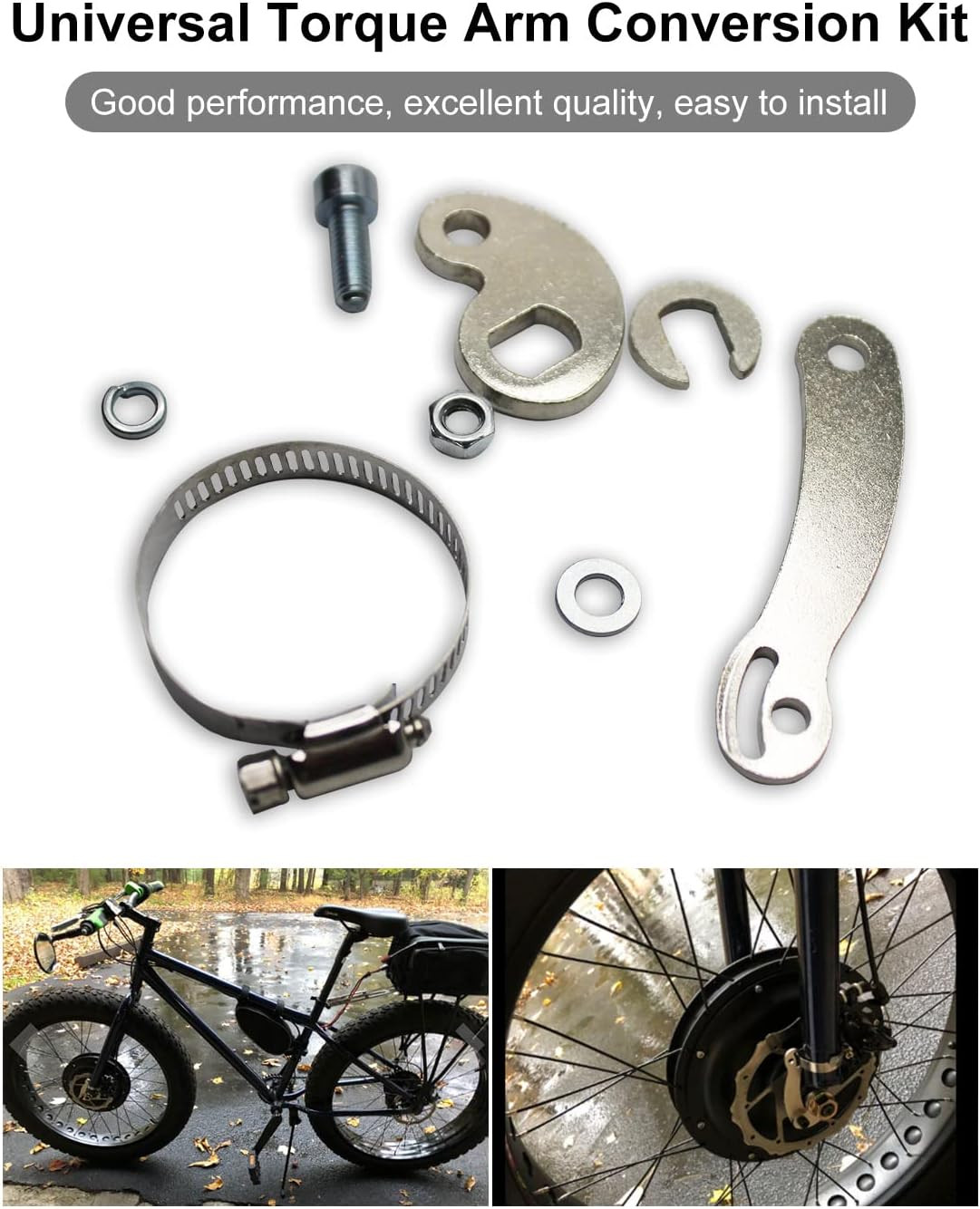 Universal Torque Arm (M14) Conversion Kit, Fit for Electric Bicycle E-Bike Front