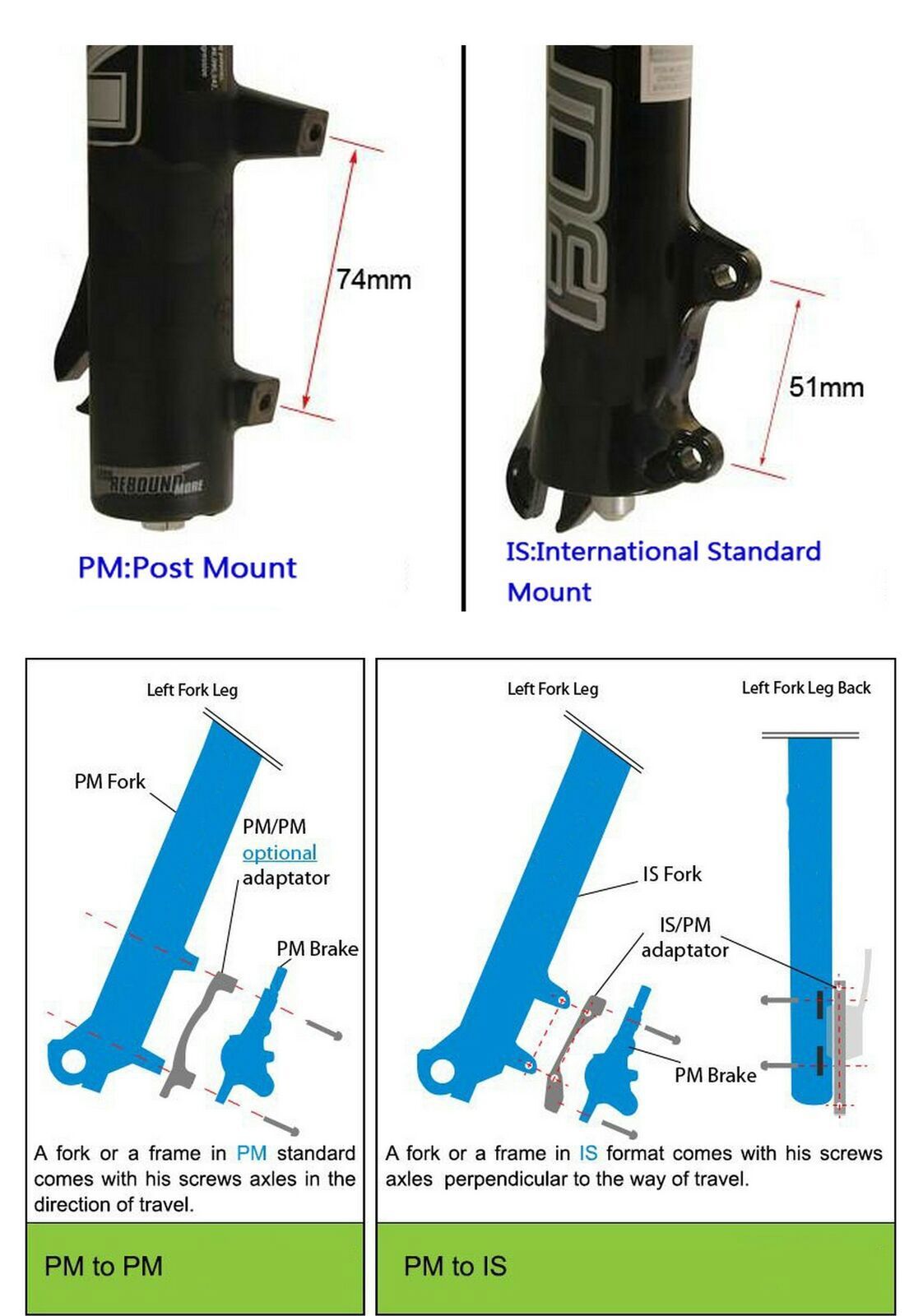 Juin Tech PP01 Bike Brake Adapter For Post Mount Upgrade To 180MM 203MM Rotor