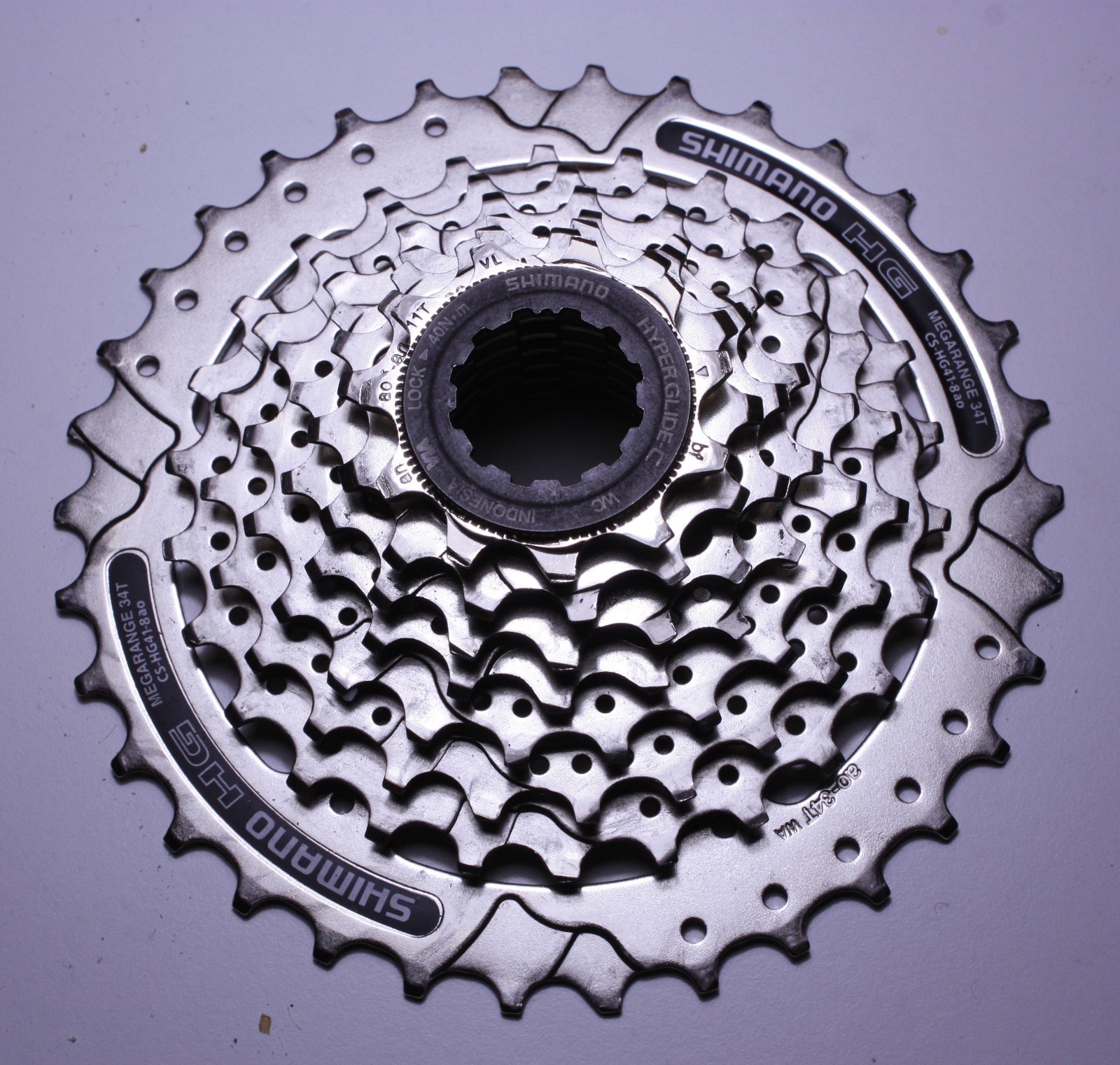 SHIMANO HG MEGARANGE 34T/11T 8-sp cassette (CS-HG41-8ao0)