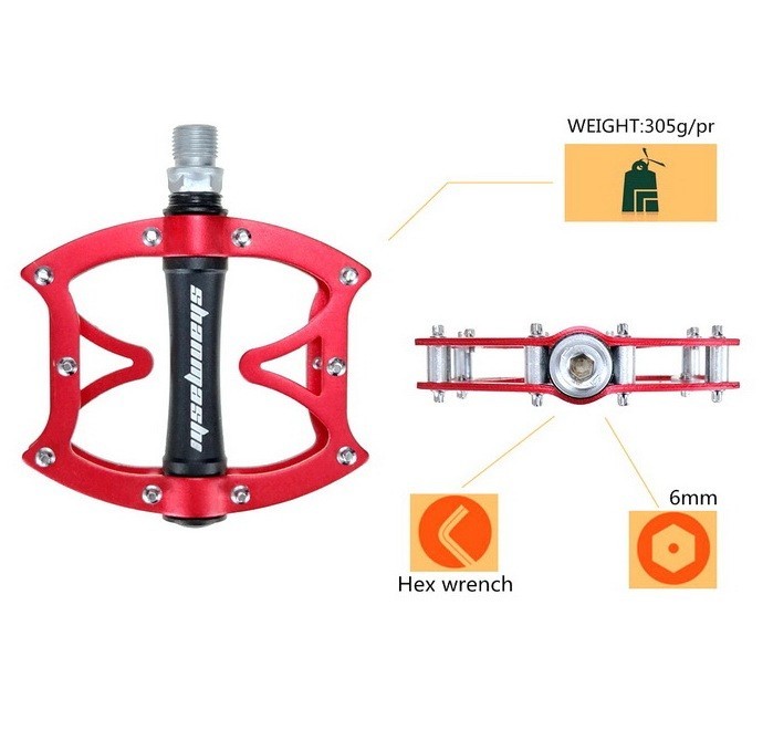 Aluminum Road MTB Mountain Bike XC Bicycle Pedal Flat Platform Pedals