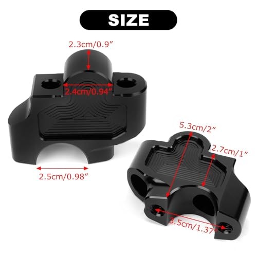 Motorcycle Handlebar Risers, CNC Handle Bar Risers Mount Clamp Adaptor
