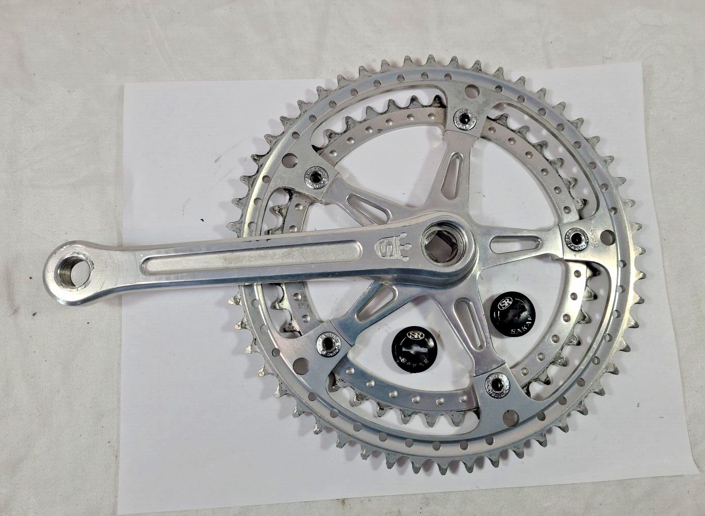RARE Sakae Mighty Crankset 144 BCD / 171mm + Caps / 52-42t- NICE! / #170