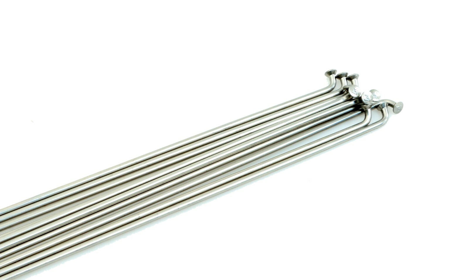 DT SWISS Champion Spokes 268mm Straight 15g 1.8mm J-Bend Lot of 10 Silver NEW
