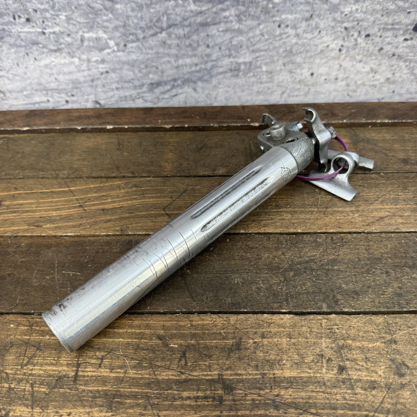 Vintage Zeus Seatpost 26.4mm Silver Alloy Spain 210mm Road MTB Bike 70s 80s