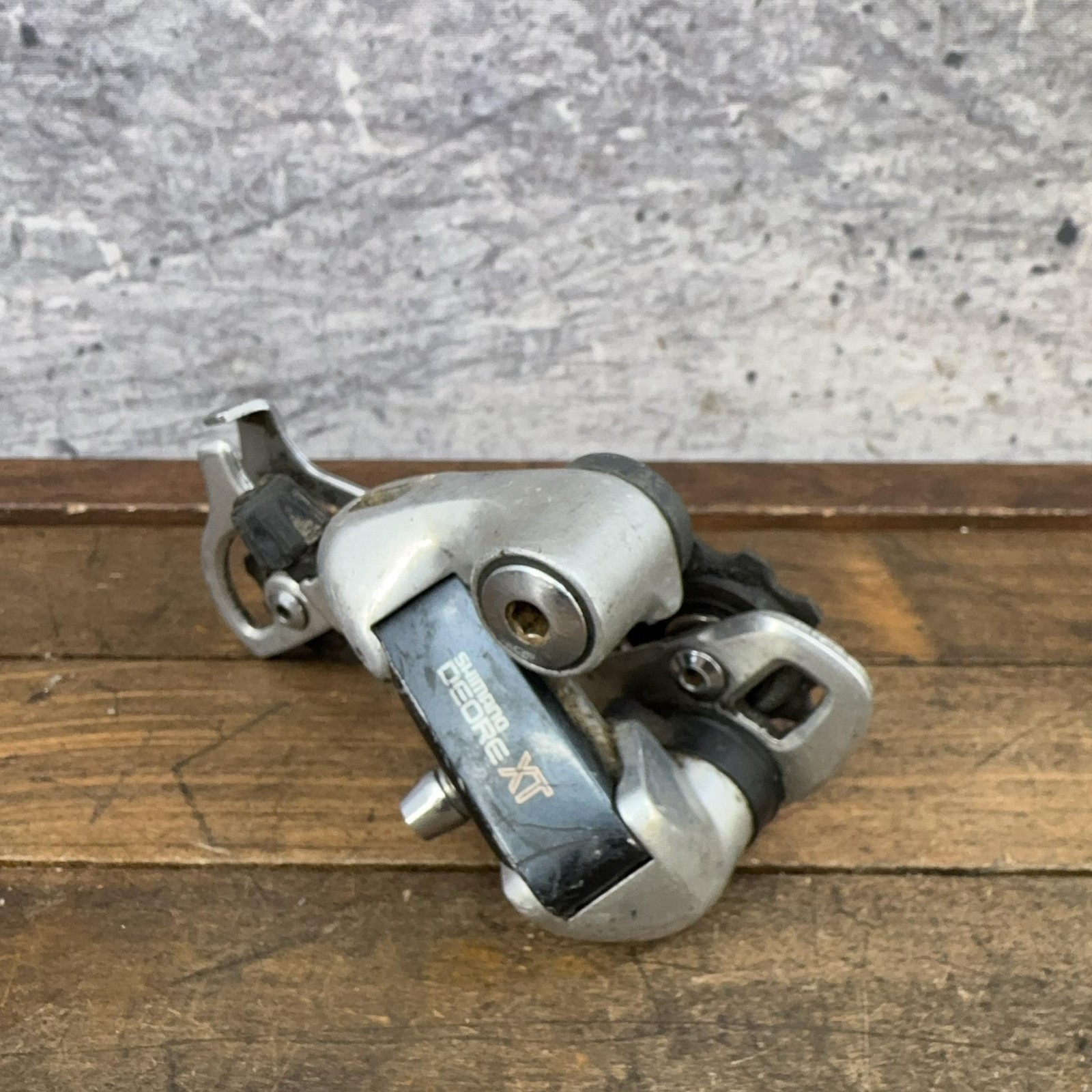 Vintage Shimano Deore XT RD-M735 Rear Derailleur Long Cage Silver Japan MTB 265g