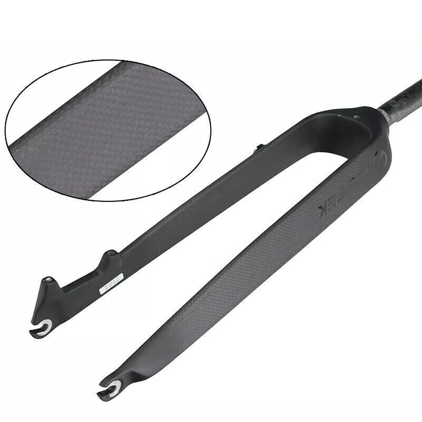 29″ 1-1/8″ Tossek MTB Front Fork Full Carbon Rigid Disc Brake Straight Tube