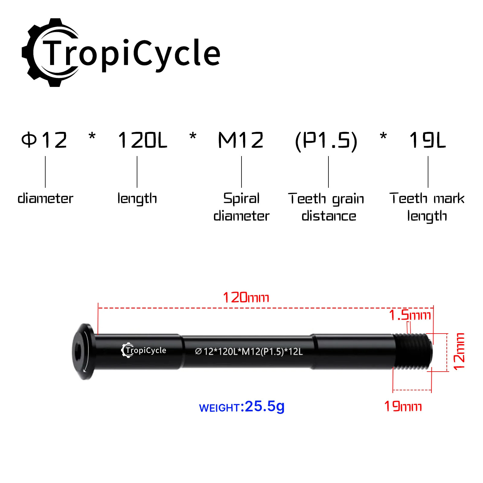 Bike Thru Axle M12 Front Rear Aluminum Alloy MTB Road 12×100 110 142 148 174mm