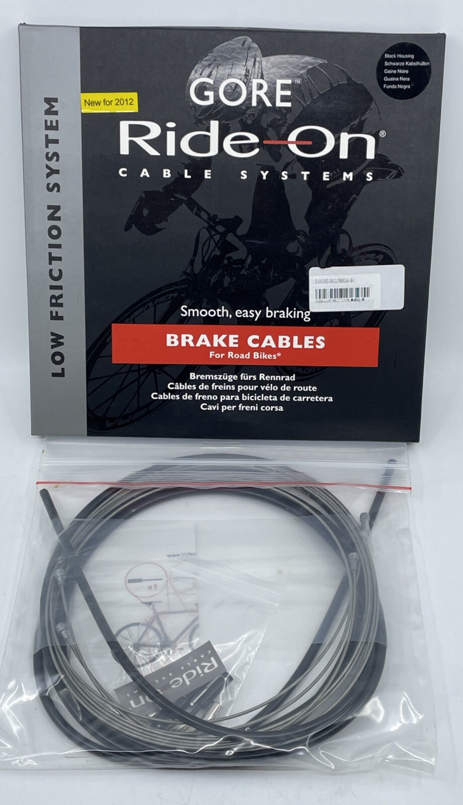 Gore RIDE-ON BLACK Low Friction Road Brake Cable/Housing Set Shimano Campagnolo