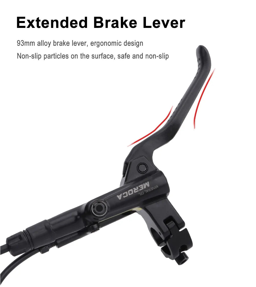 Mountain E-bike Oil Brake Caliper Power Off Hydraulic Disc Brake Sets 800/1500mm