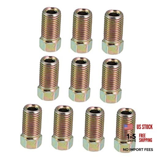 10pcs Motorcycle Brake Line Tube Fittings 3/8 x 24 UNF for 3/16″ Hydraulic