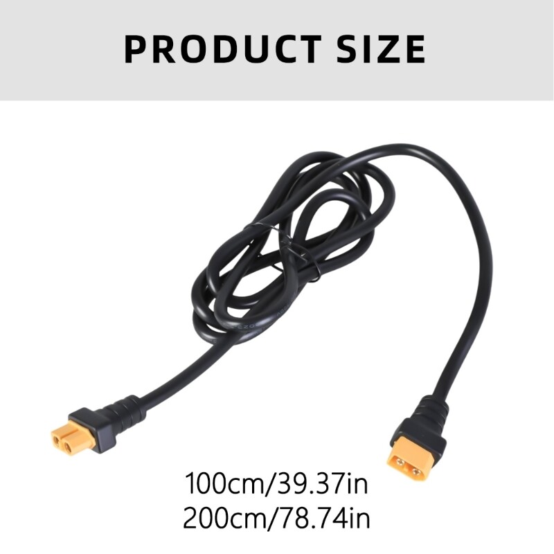 1m/2m XT60 Male to Female Extension Cable Cord for Solar Panel Model Aircrafts