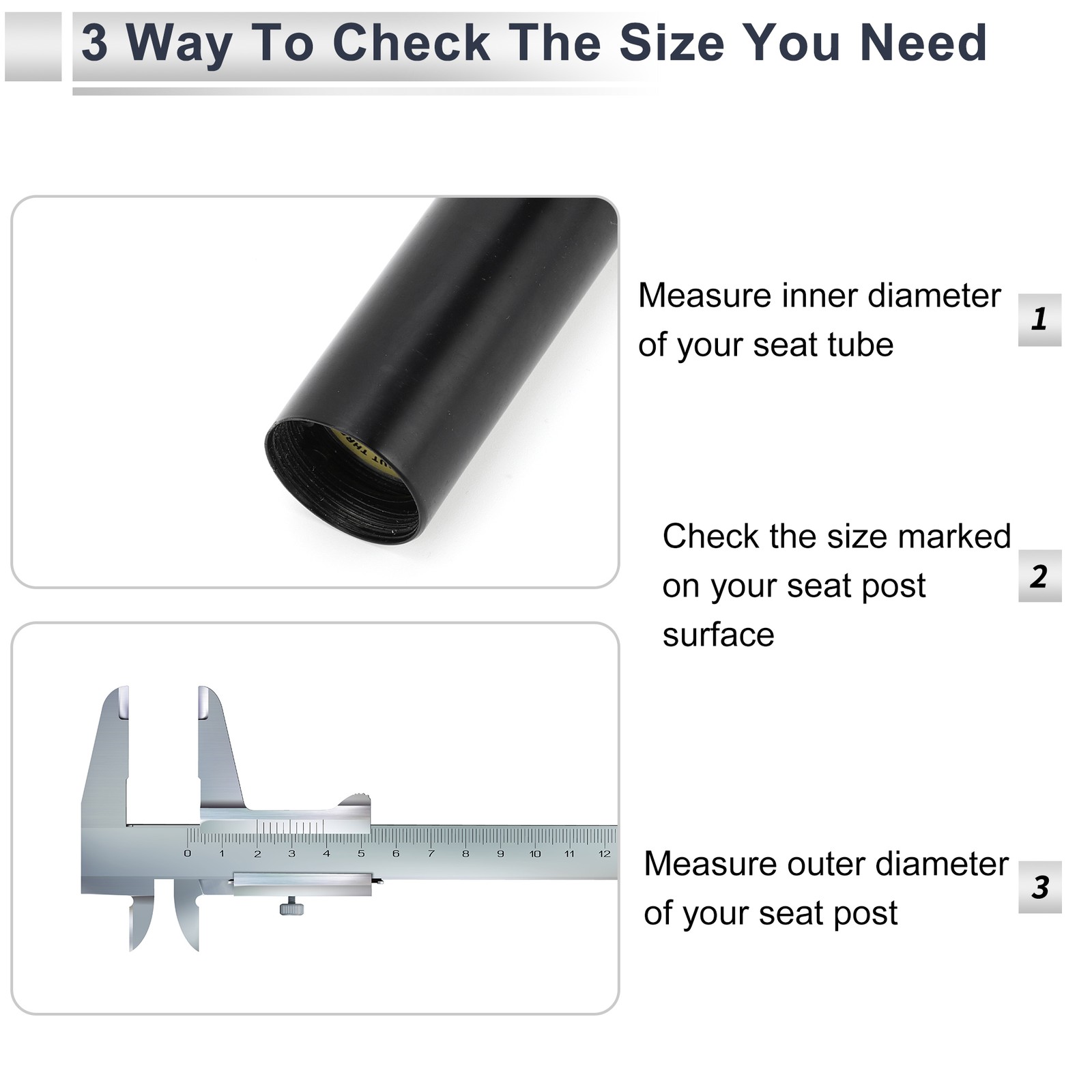 Bike Seat Posts 33.9x400mm Shock-absorbing Saddle Post Seat Black Aluminum Alloy