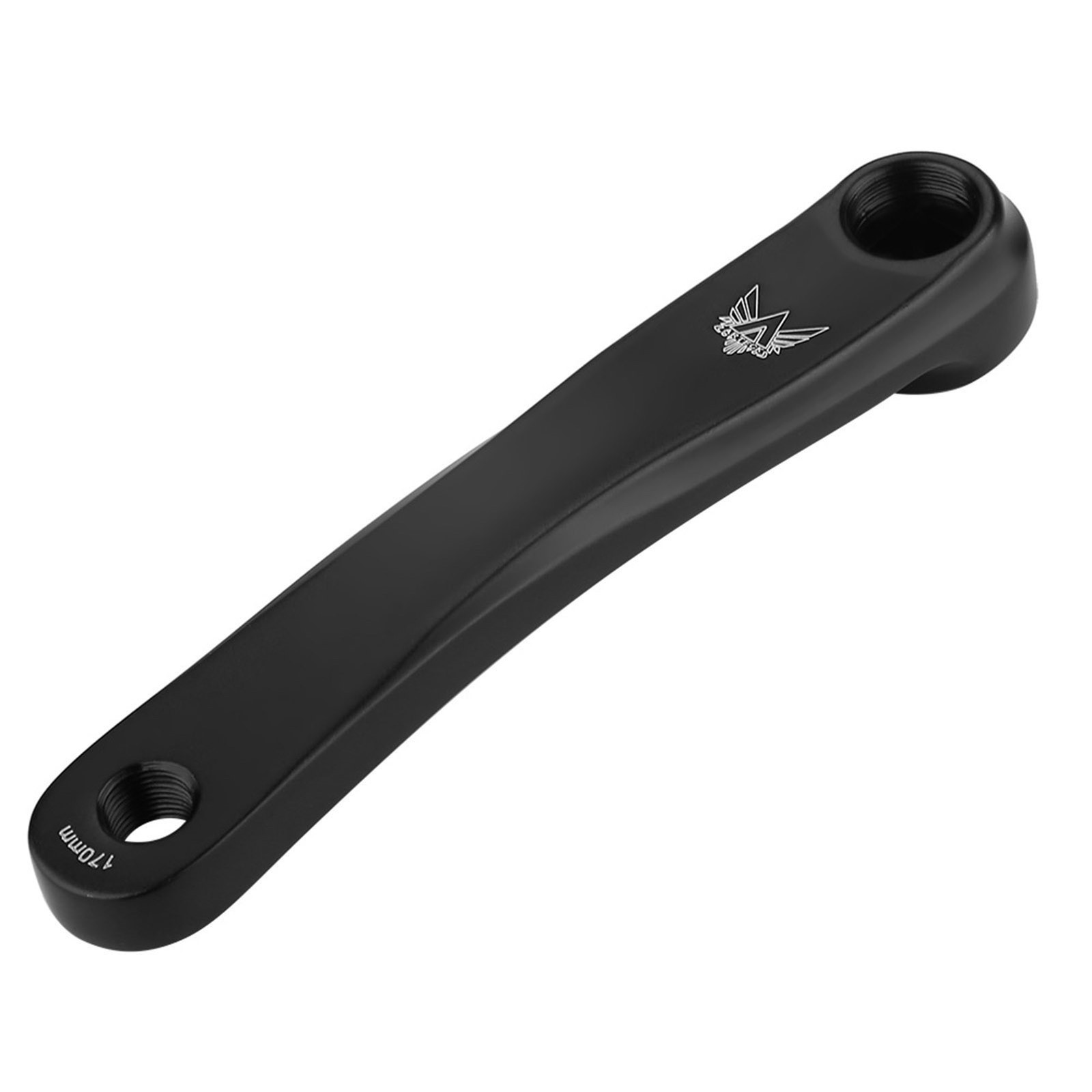170mm Bike Aluminum Alloy Left Single Chain Crank Arm Replacement (Black Rhombic