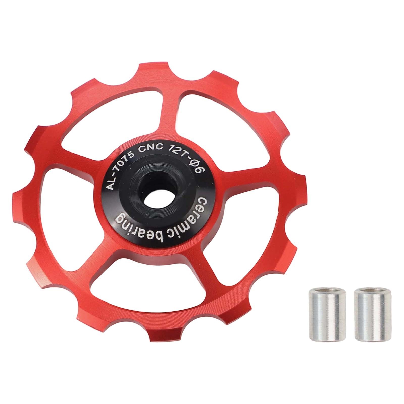 Pratical Rear Derailleur Pulley Aluminum Alloy Ceramics Sealed Steel Bearing