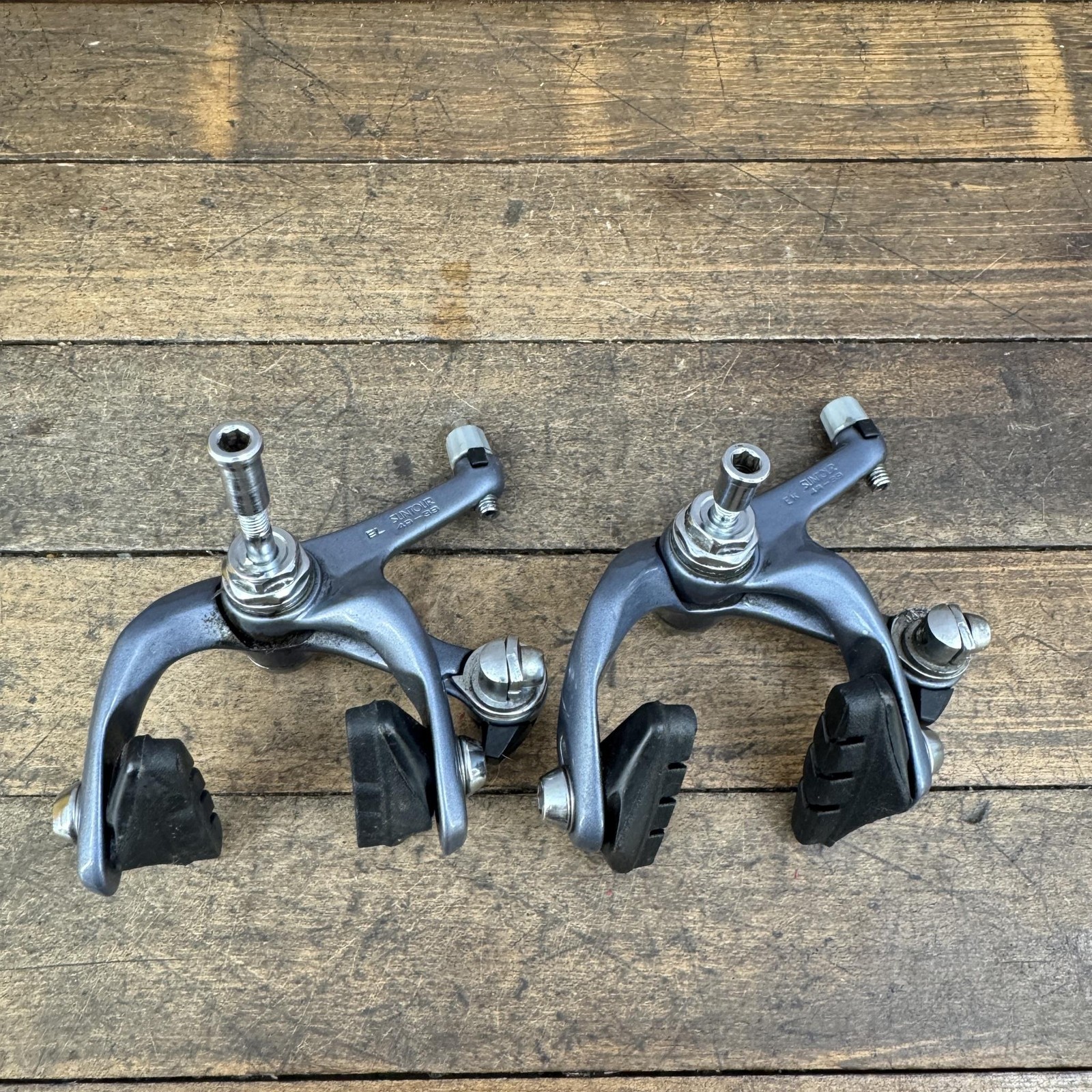 Vintage Suntour GPX Hidden Spring Brake Caliper Set 49-59mm Gray Front Rear Road