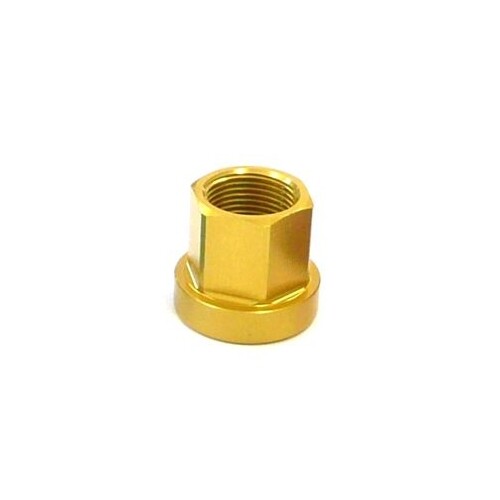Alloy Flanged Axle Nuts — M14 / Gold [2pc] —AUS STOCK— Bike Bicycle BMX Stop Nut